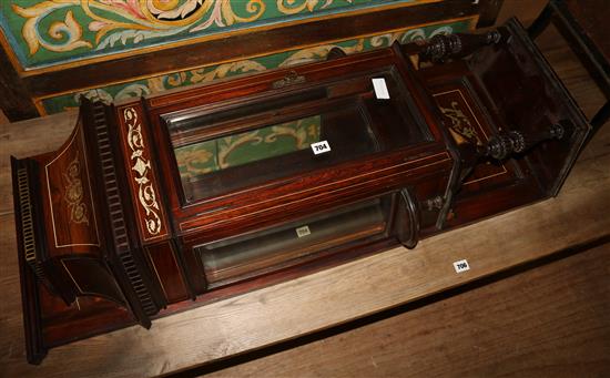 Inlaid rosewood wall cabinet